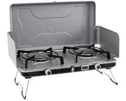 Outwell Merapi Pro Duo - Gasfornuis - 2 Branders van 3000W - Compact en Lichtgewicht - Veilig en Gebruiksvriendelijk