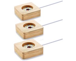 OUYLAF display standaard - LED Light Base - ledlight base - Lampvoetbeugel van kristalglas - vierkant - Displaystandaard - display standaard hout - 3pcs