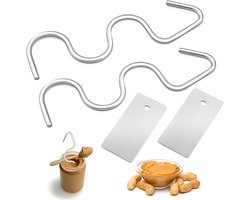 OUYLAF pindakaas blender - Pindakaasblender - roestvrijstalen pindakaasblender - Mixergereedschap - Keukengereedschap - Jammenggereedschap - voor het mengen van boter en jam - 2pcs