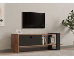 Ova TV-meubel | 100% MELAMINE | Eiken, Antraciet - Asir Group - TV-meubel - Bruin; Antraciet - Melamine; Spaanplaat