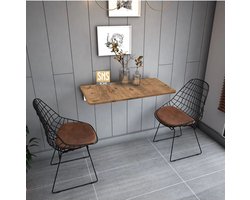 Ovaal Geslepen - Elegante Oplossing voor Beperkte Ruimtes - De Ovale Hoekklaptafel voor de Muur - Stijlvol en Praktisch Ovale Hoektafel - Maximaliseer Jouw Ruimte - 72 x 45 cm - Atlas Pijnboom