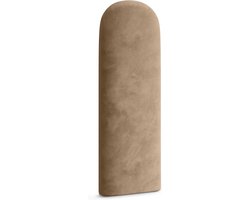 Ovaal Gestoffeerd Wandpaneel en Woonaccessoire - Zacht Verstelbaar Decoratief Kussen voor Slaapkamer of Woonkamer (Beige, 30x80 cm)