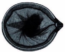 Ovaal schepnet 33(B) x 40(L) cm grofmazig zwart