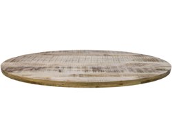 Ovaal tafelblad Portland - 180x100x5 - Naturel - Mangohout