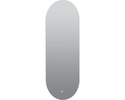 Ovale badkamerspiegel Matteo zonder lijst met verwarming, LED verlichting en touch sensor 100x50cm