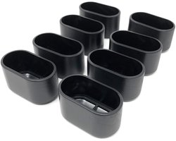 Ovale beschermkappen voor stoelen en tafels - set van 8 - polyethyleen