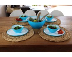 Ovale dinerborden set groen 2 stuks