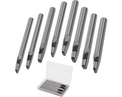 Ovale Gat Punch Set voor Leer - 8 Size Holle Ponsen voor Riem en Horlogeband