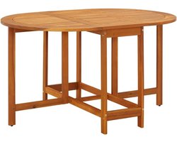 Ovale Houten Tuintafel Acacia Inklapbaar Buiten Eettafel