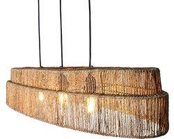 Ovale jute hanglamp Mano - 4Shine