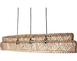 Ovale rotan hanglamp Mano -100x32cm- 4Shine