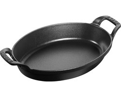 Ovale Schotel 24cm-1l Zwart Staub 1302323