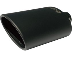 Ovale Universele Uitlaatsierstuk Schuin Zwart 150x100 mm Montage 37-54 mm