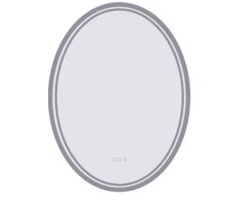 Ovale Wandspiegel - Zilver - Spiegel - Met verlichting - Badkamer - 80x60cm