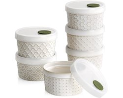 Oven Bestendige Ramekins - Crème brûlée schaaltjes - Bakken en Serveren - Met Siliconen Deksel