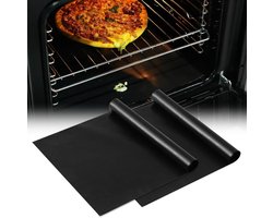 Oven Liner Anti-aanbak - 40 x 50 cm - BBQ Grillmat - Oven bakmat - Beschermende Mat - 2stuks - Herbruikbaar - Oven Protectors - Afwasbaar - Ovenbeschermer - Barbecue Bakmat - Anti- aanbak - Grill Mat Voor Oven