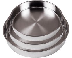 Oven schalen set - 3 delig - ovenschaal - 3pcs - 28/32/36 cm- Roestvrij staal
