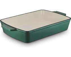 Ovenschaal, 39 x 23 cm, 3.6 L, Ook Geschikt voor Fornuis, Groen, Geëmailleerd Gietijzer - Barbary & Oak | Foundry