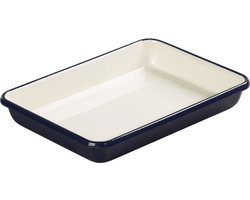 Ovenschaal, Indigo/Ivory, Geëmailleerd Staal, 28 x 21 cm - Tala