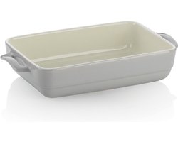Ovenschaal, Keramiek, Grijs, 32 x 19 x 6.5 cm - Kela | Malin