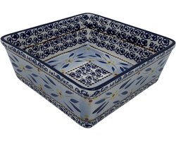 Ovenschaal keramisch vierkant Old World BLue 20 x 20 cm 1,5 liter Maat M | OWB-VK20 | Lavandoux