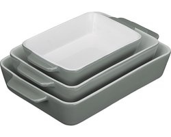 ovenschaal lasagne - set van 3 - tot 300 °C -- keramiek - vaatwasserbestendig