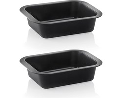 Ovenschaal met Antiaanbaklaag - Multifunctioneel - 2 stuks - Zwart