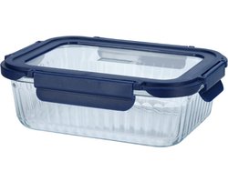 Ovenschaal met Deksel, 1.04 L, Blauw, Glas, Kunststof - Cookai