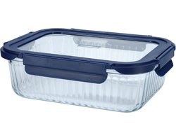 Ovenschaal met Deksel, 1.52 L, Blauw, Glas, Kunststof - Cookai