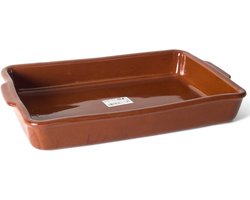 Ovenschaal - Pamplona - 8,5 liter - terracotta - tapas serveerschaal - 41,5 x 28 x 7 cm