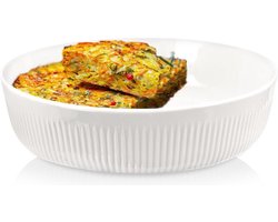 Ovenschaal Porselein Wit 29x29x8 cm, 4 l - Ovenschotel - Braadslede - Braadpan
