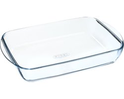 Ovenschaal - rechthoekig - glas - 3,7 liter - 40 x 27 x 5,5 cm - Ovenschotel schalen - Bakvorm