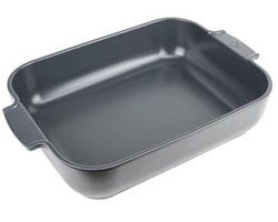Ovenschaal rechthoekig met handgrepen van keramiek, 8,3 x 40,5 x 27,2 cm, ca. 4 l