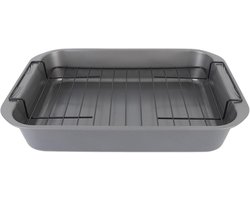 Ovenschaal Rechthoekig met Rooster - Antiaanbaklaag & Hittebestendig