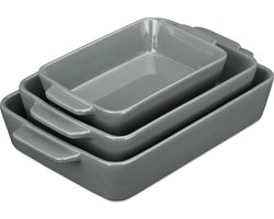 ovenschaal set van 3 - voor lasagne - 300 °C - vaatwasserbestendig - keramiek