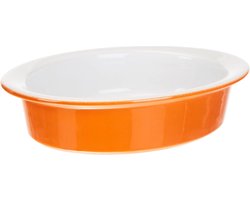 Ovenschotel, keramiek, oranje, 20 x 14 cm