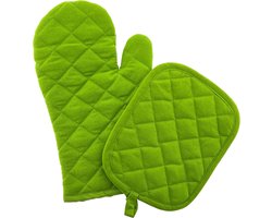 Ovenwant & Pannenlap - 100% Katoen - Groen