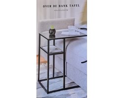 Over de banktafel - bijzettafel - 48x30x58 cm - zwart