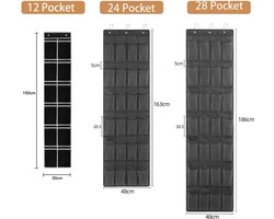 Over the Door Shoe Organizer - 24 vakken - Schoenenhangzak - Schoenenkast voor weinig ruimte - Schoenen opbergen studenten - Schoenen opbergen studio - Over the door organizer - Schoenen kast over de deur - Schoenen zak - D3.2