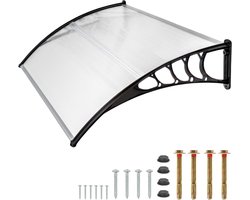 Overkapping balkon - 120x80x27 cm - polycarbonaat - inclusief montagekit