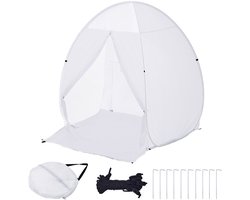 Overkapping voor Verfspuiten, 60 X 60 X 70 Inch, Draagbare Pop-Up Spuittent met Vloer, Uitlaatraam, Opbergtas, Opvouwbare Verfcabine voor Meubels En Doe-Het-Zelf Projecten