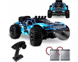 Overmax Hooligan - Bestuurbare Auto - 4x4 wielaandrijving - 35km/h - All-Terrain - Schaal 1:10 - 40 minuten Speelplezier - Bereik tot 100 meter - 2 Oplaadbare Accu's - Race Offroad RC Auto Volwassenen & Kinderen - Afstandsbestuurbare Auto voor Buiten