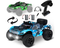 Overmax Hooligan - Bestuurbare Auto + Groen Auto Body- 4x4 wielaandrijving - 35km/h - All-Terrain - Schaal 1:10 - 40 minuten Speelplezier - Bereik tot 100 meter - 2 Oplaadbare Accu's - Race Offroad RC Auto Volwassenen & Kinderen