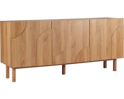 Oviala - 3-deurs melamine dressoir 160 cm houteffect - Thea