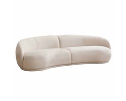 Oviala - 3-zitsbank in beige stof L 266 cm - Harper