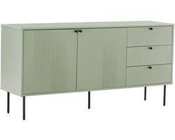 Oviala - Dressoir 2 deuren en 3 laden melamine decor 150 cm saliegroen - Romeo