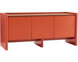 Oviala - Effen retro tv-meubel rechthoekig L120 cm oranje - Gina