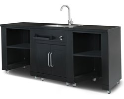 Oviala - elementen buitenkeuken met zwarte spoelbak - Memphis