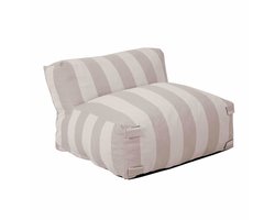 Oviala - Gestreepte tuinstoel voor modulaire bank beige - Mixi