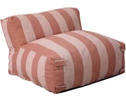 Oviala - Gestreepte tuinstoel voor modulaire bank terracotta - Mixi